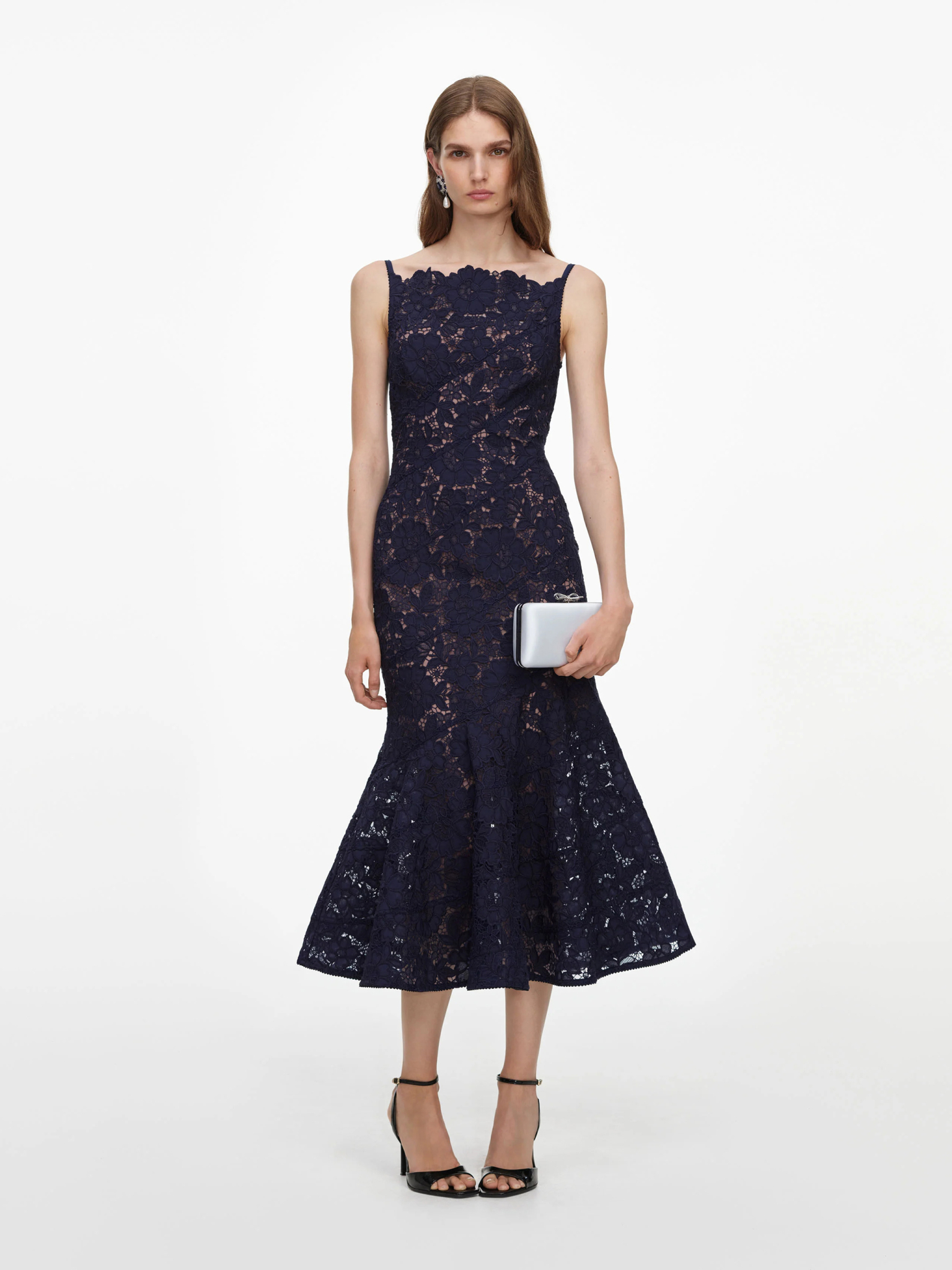 [SELF PORTRAIT] Sleeveless dress FW26 AW26043MNNAVY