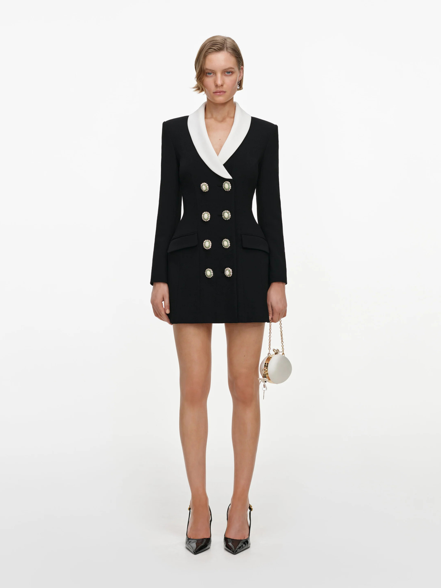 [SELF PORTRAIT] Long sleeve dress FW26 AW26054SBBLACK