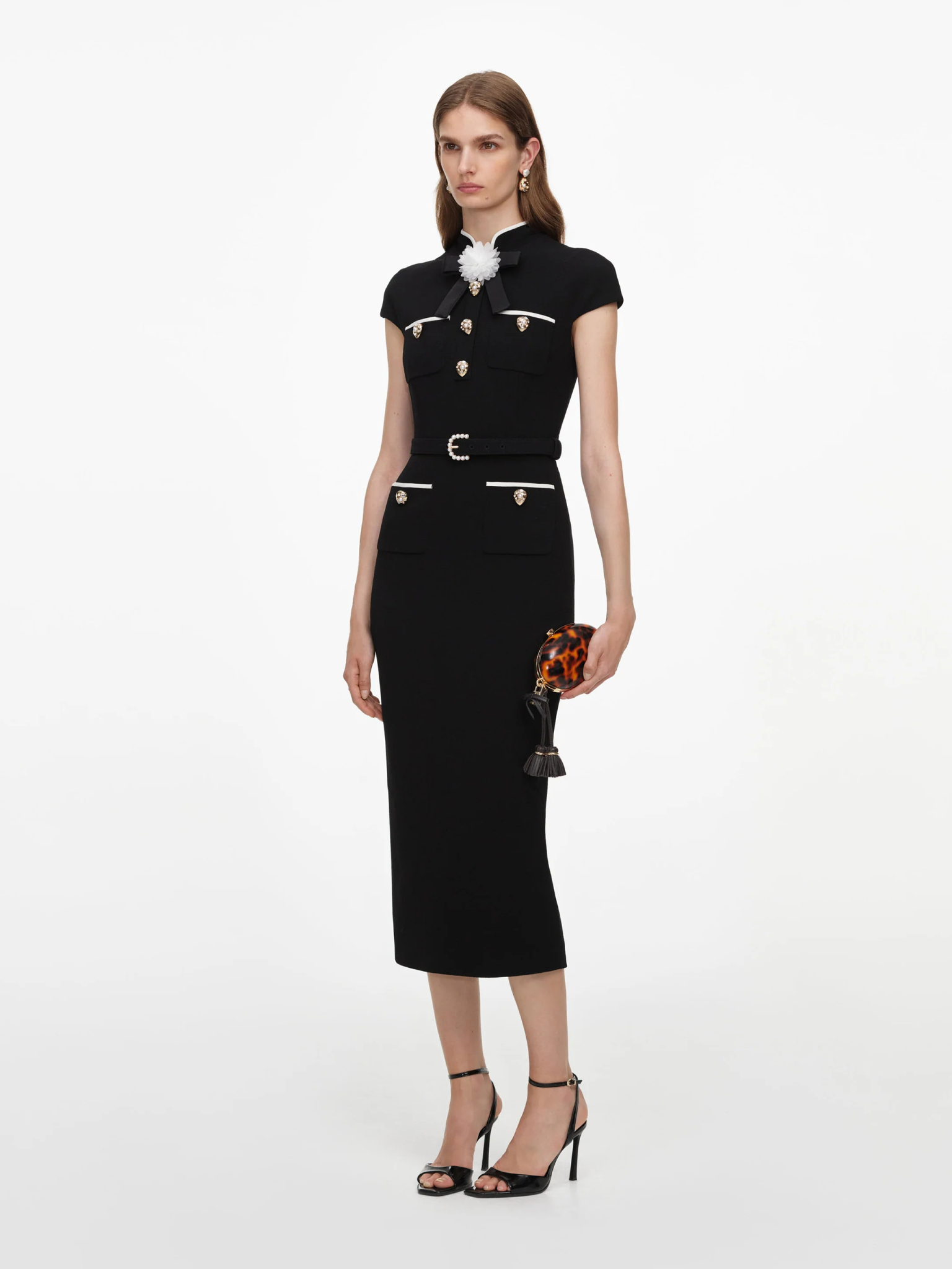 [SELF PORTRAIT] Sleeveless dress FW26 AW26074MBBBLACK