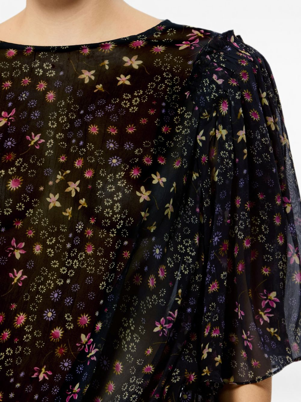 [Marant Etoile] Short sleeve dress FW26 RO1111FAD3J01E01BK