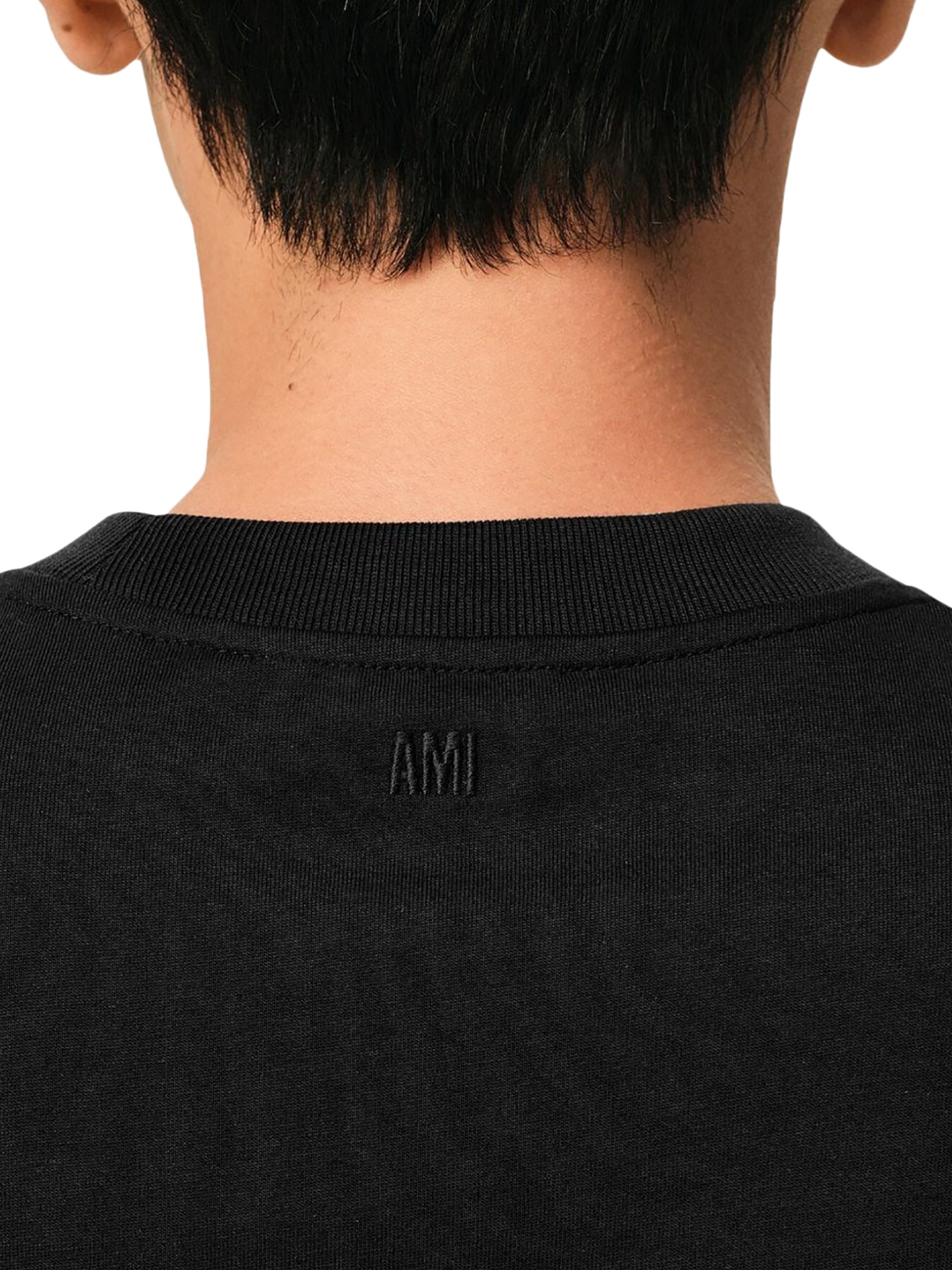 [Ami Paris] T-shirts Short Sleeve FW26 HTS346724045 NOIR BLANC CREME