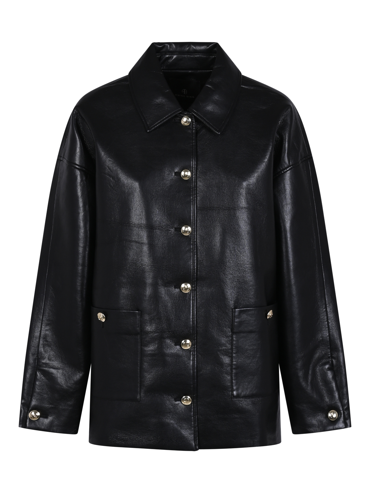 [Anine Bing] Leather Jacket FW26 A0111029BLK26