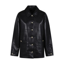 [Anine Bing] Leather Jacket FW26 A0111029BLK26