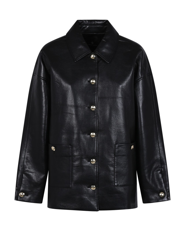 [Anine Bing] Leather Jacket FW26 A0111029BLK26