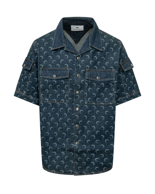 [MARINE SERRE] Shirts Short Sleeve SS26 MSI062ARDEN0002 BL80