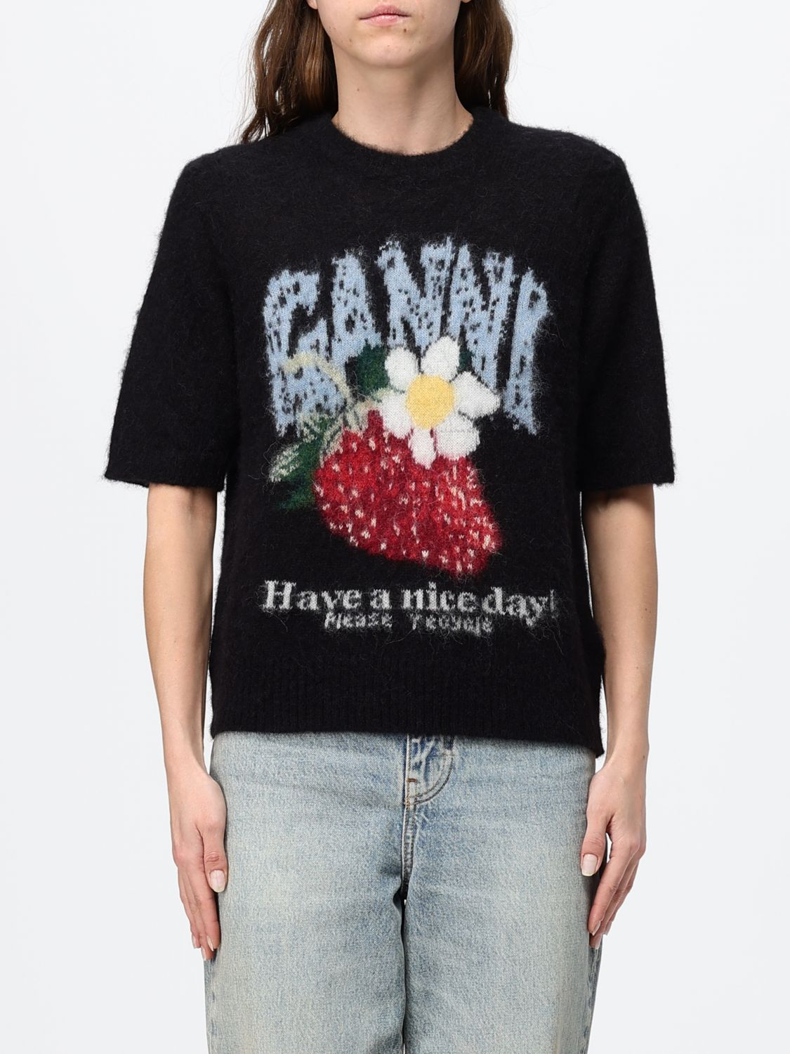 [GANNI] T-shirts Short Sleeve FW26 A1050226 099