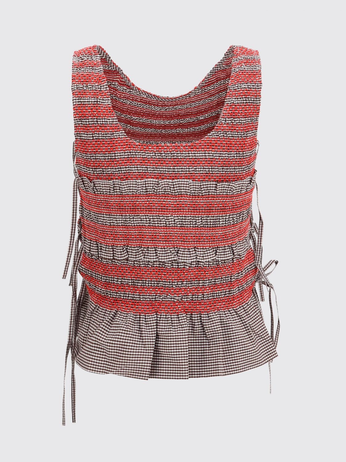 [GANNI] T-shirts Sleeveless FW26 A1040365 979
