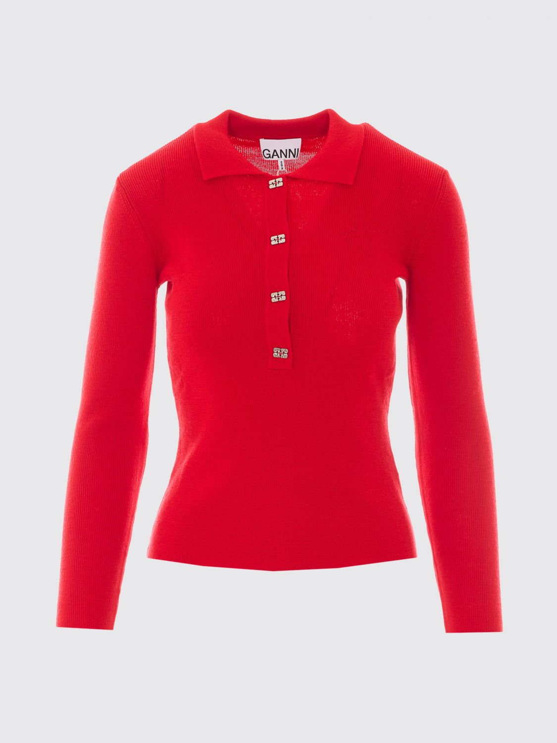 [GANNI] T-shirts Long Sleeve FW26 A1170006 06P
