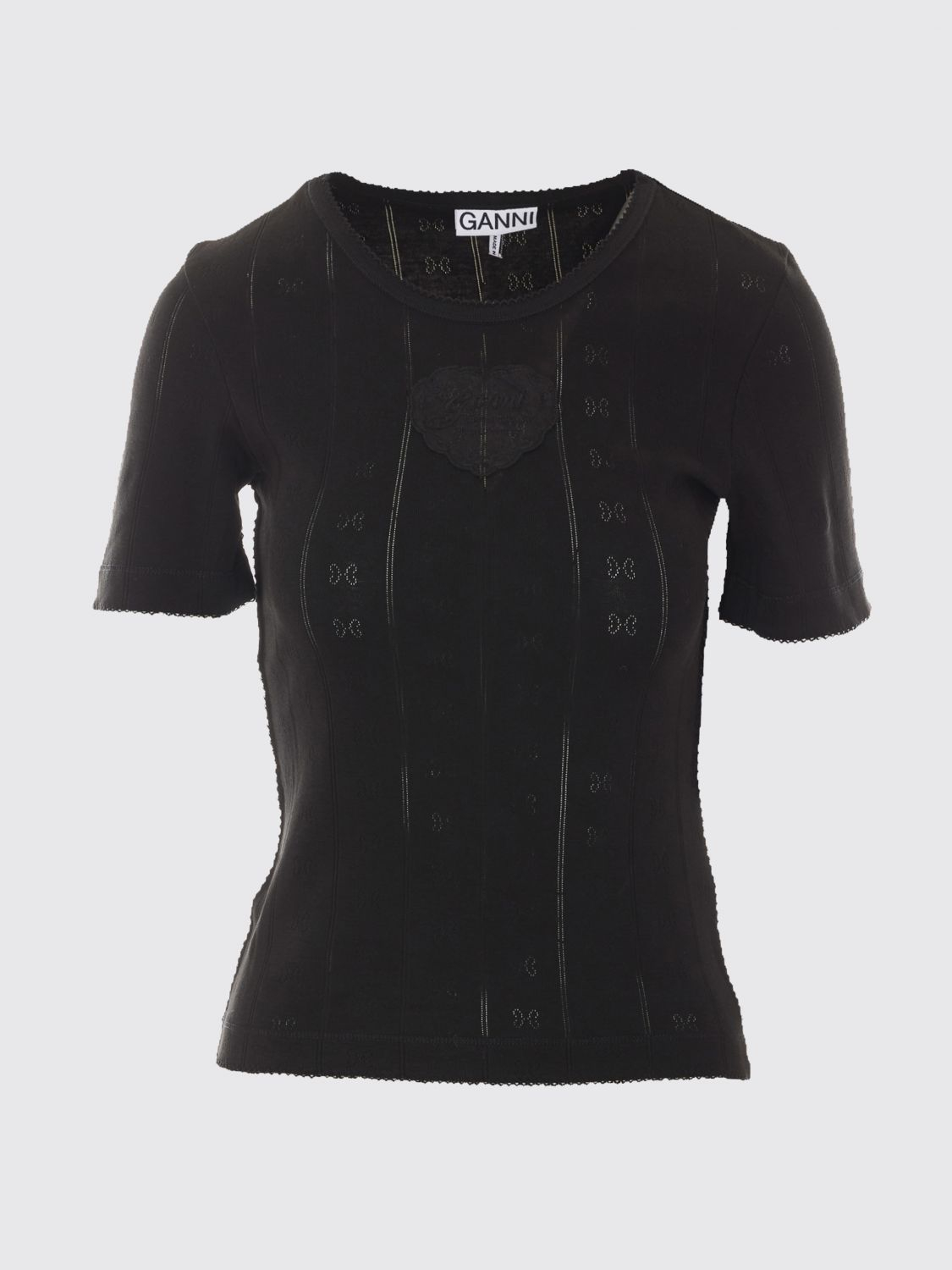 [GANNI] T-shirts Short Sleeve FW26 A1050260 099
