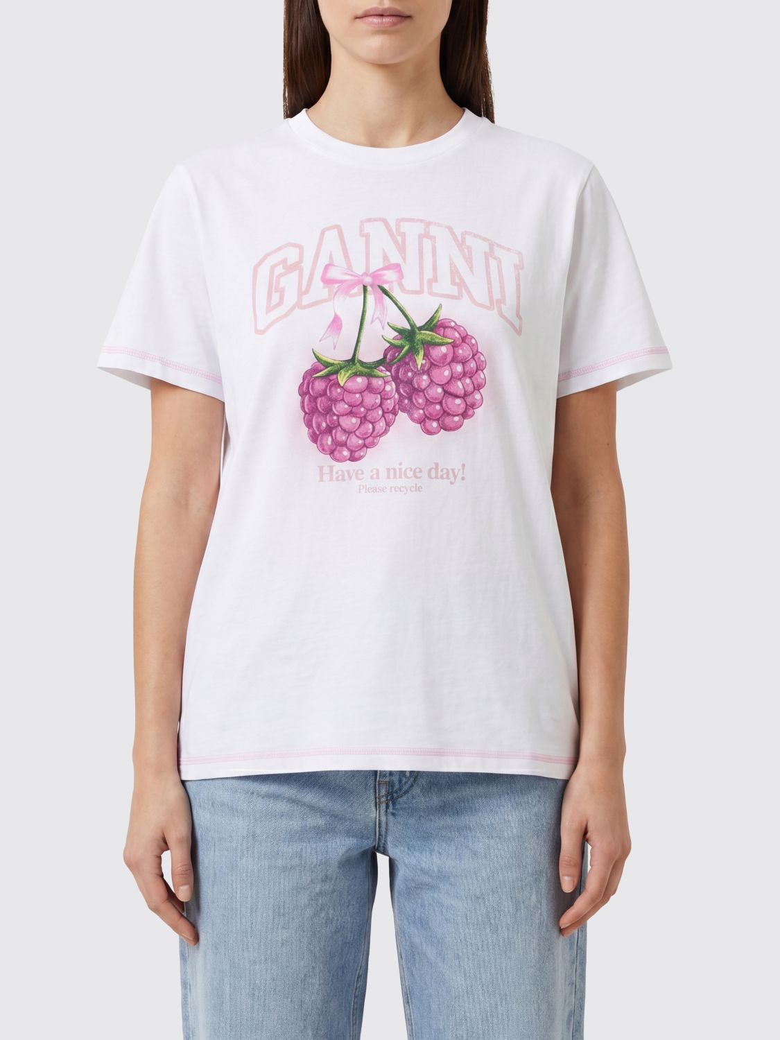 [GANNI] T-shirts Short Sleeve FW26 A1050294 151