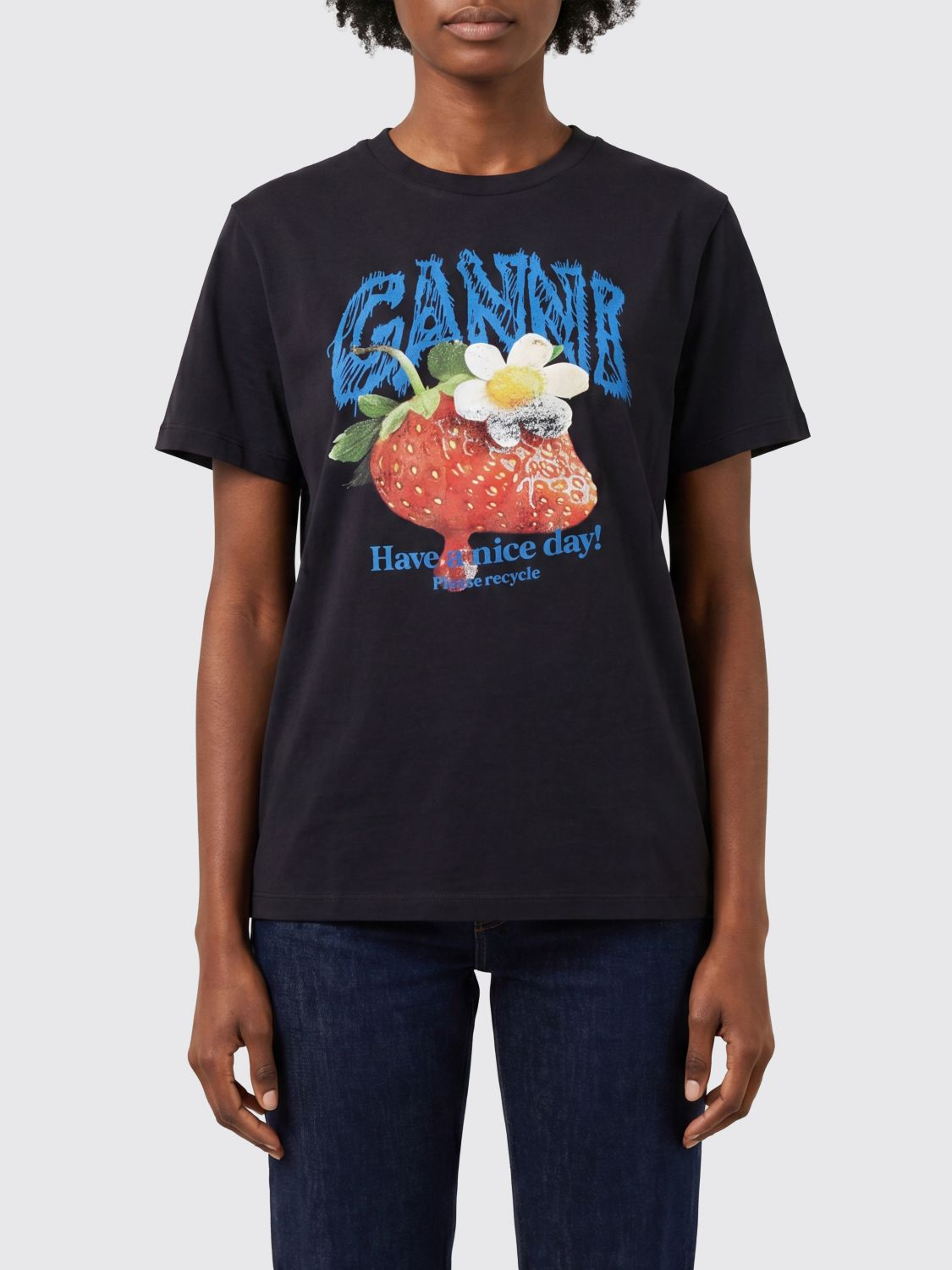 [GANNI] T-shirts Short Sleeve FW26 A1050257 252
