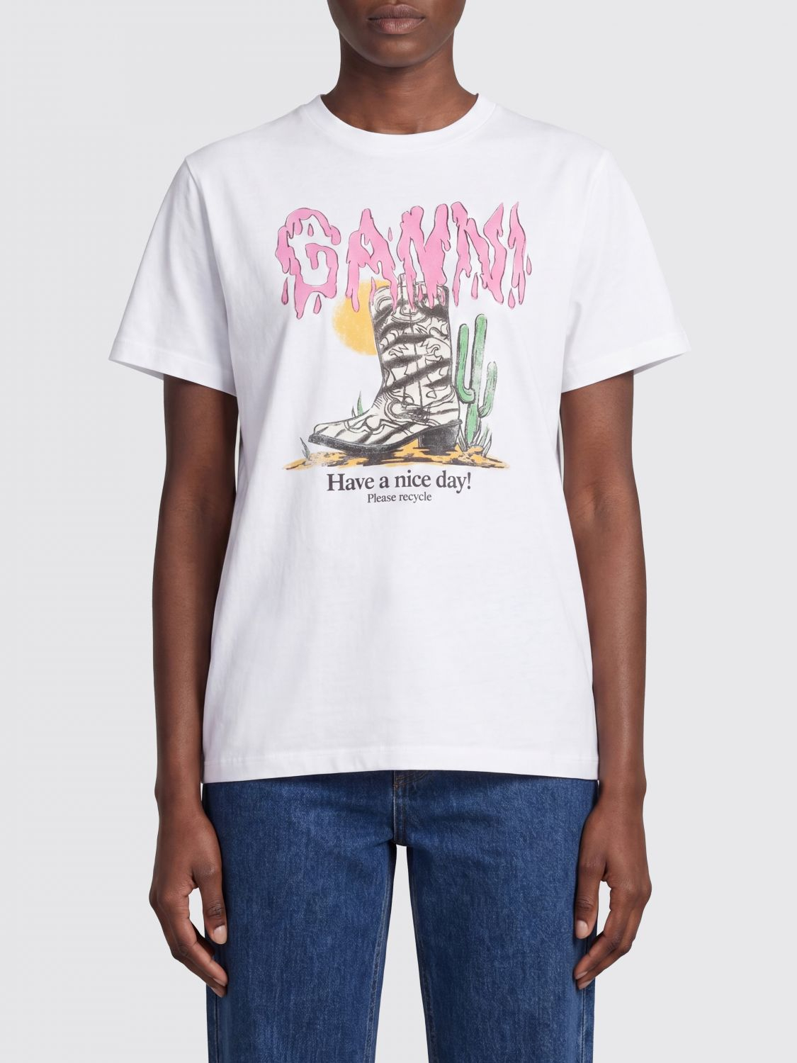 [GANNI] T-shirts Short Sleeve FW26 A1050253 151
