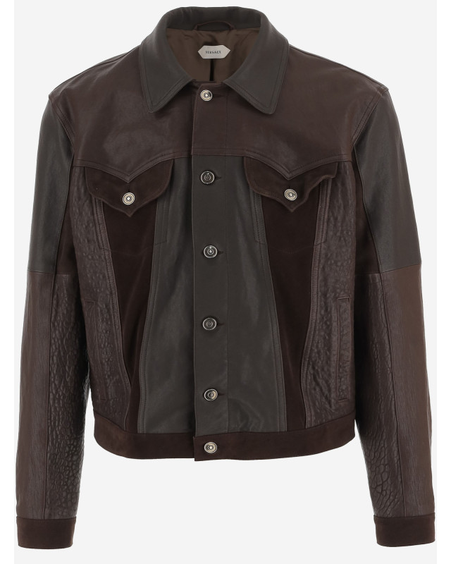 [Versace] Leather Jacket SS26 10242081A177661N260
