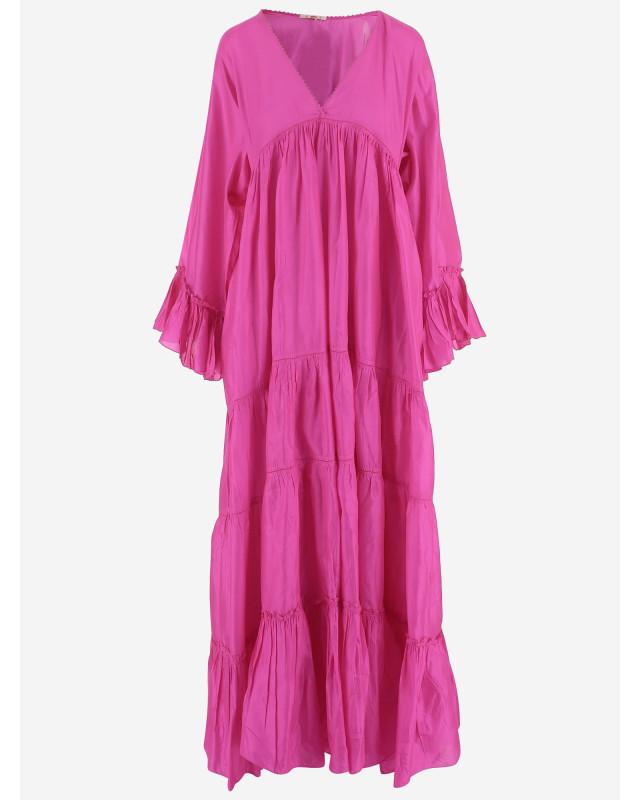 [Pero] Long sleeve dress SS26 DLWPDFRL01FUCSIA