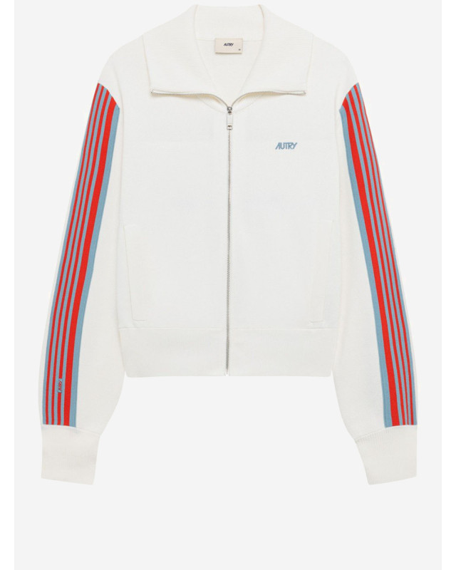 [AUTRY] Zip up SS26 JAPW028WKNITWHITE