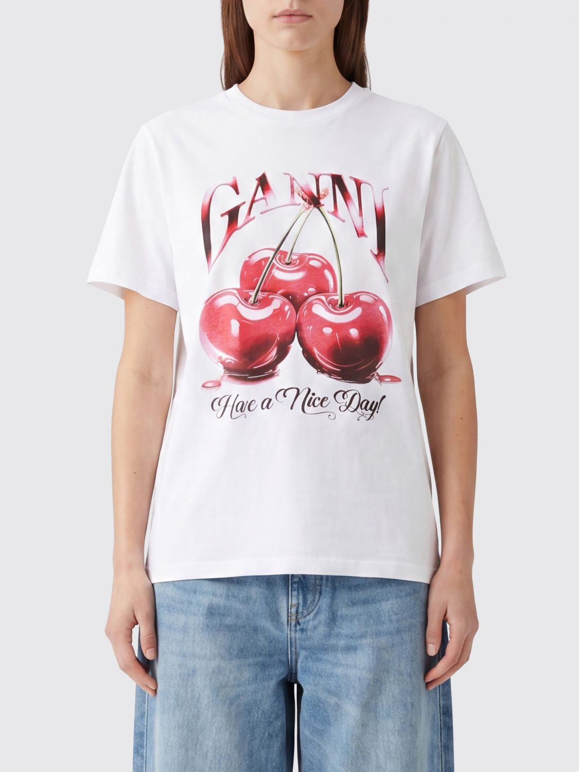 [GANNI] T-shirts Short Sleeve FW26 T4004 151