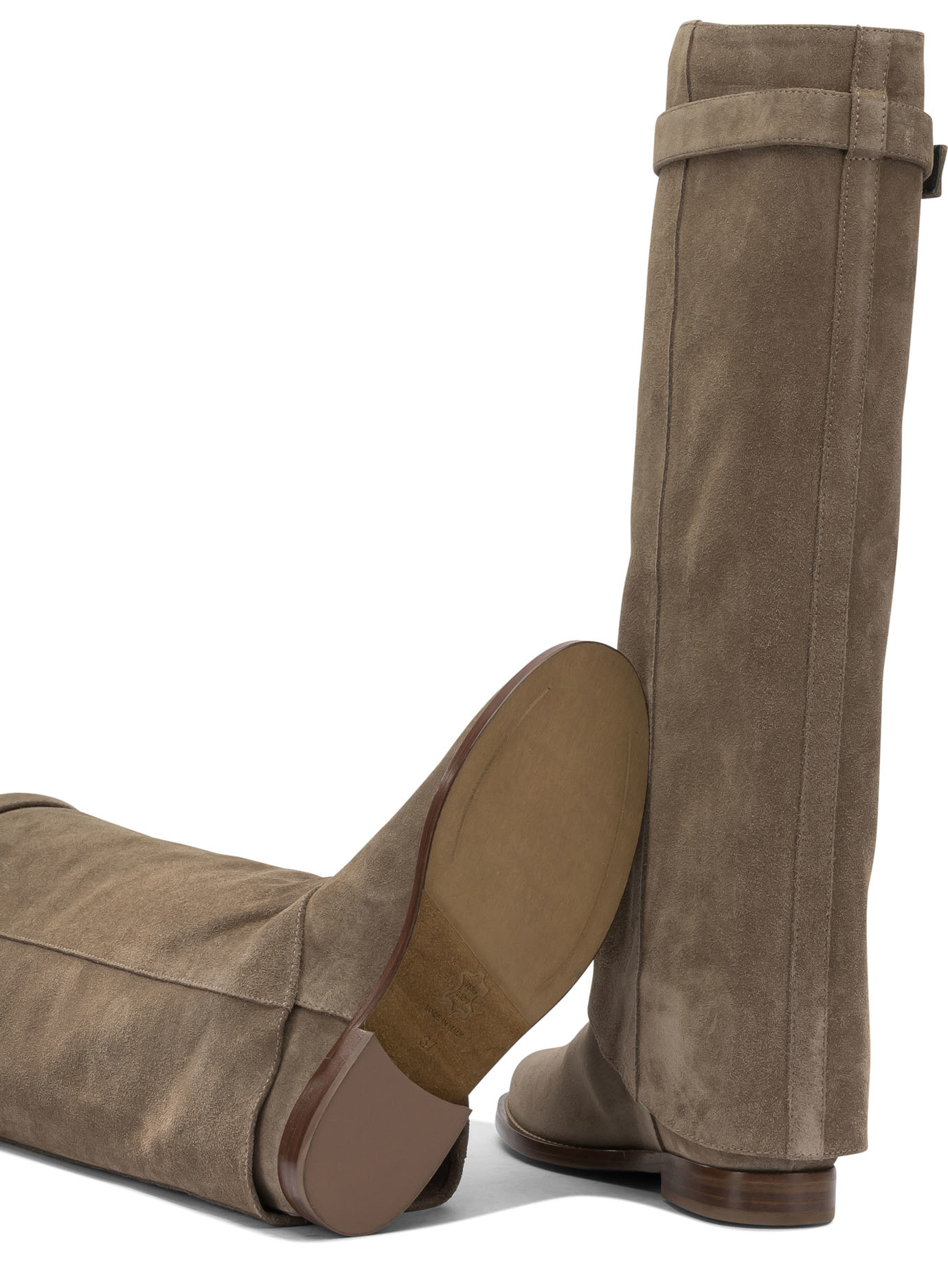[VIA ROMA 15] Long Boots FW26 4668VELOURCHAMPAGNE