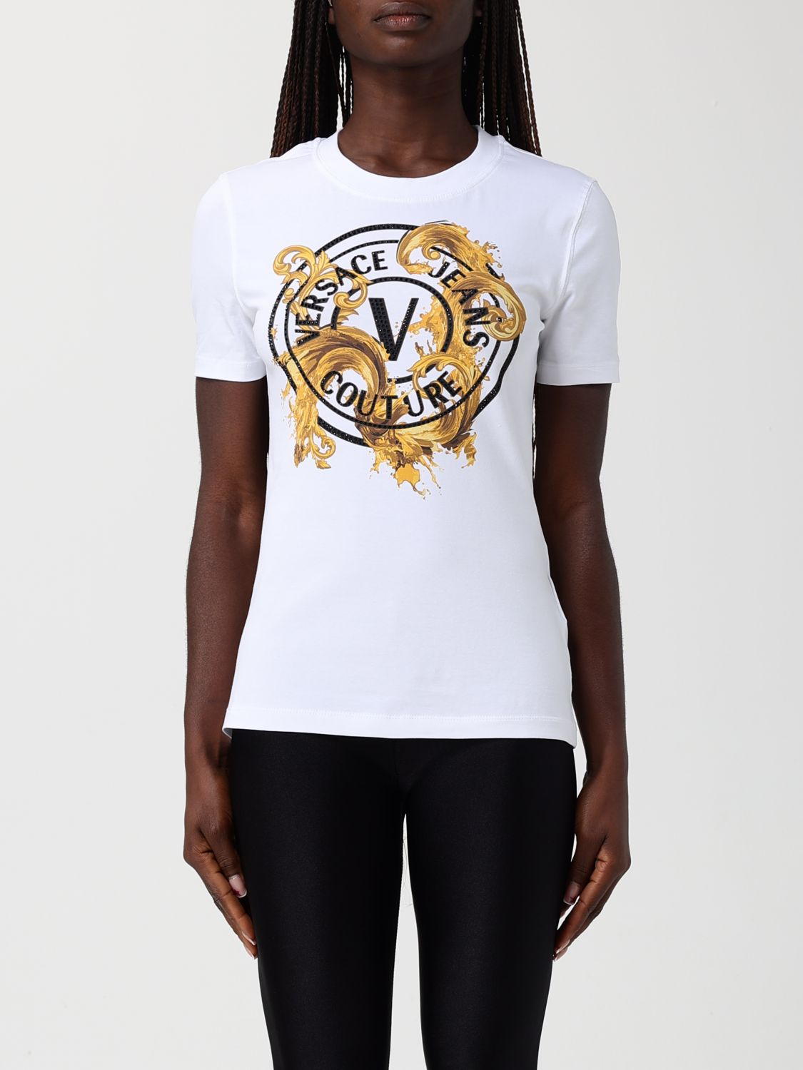 [VERSACE JEANS COUTURE] T-shirts Short Sleeve SS26 80HAHE01CJ02E G03