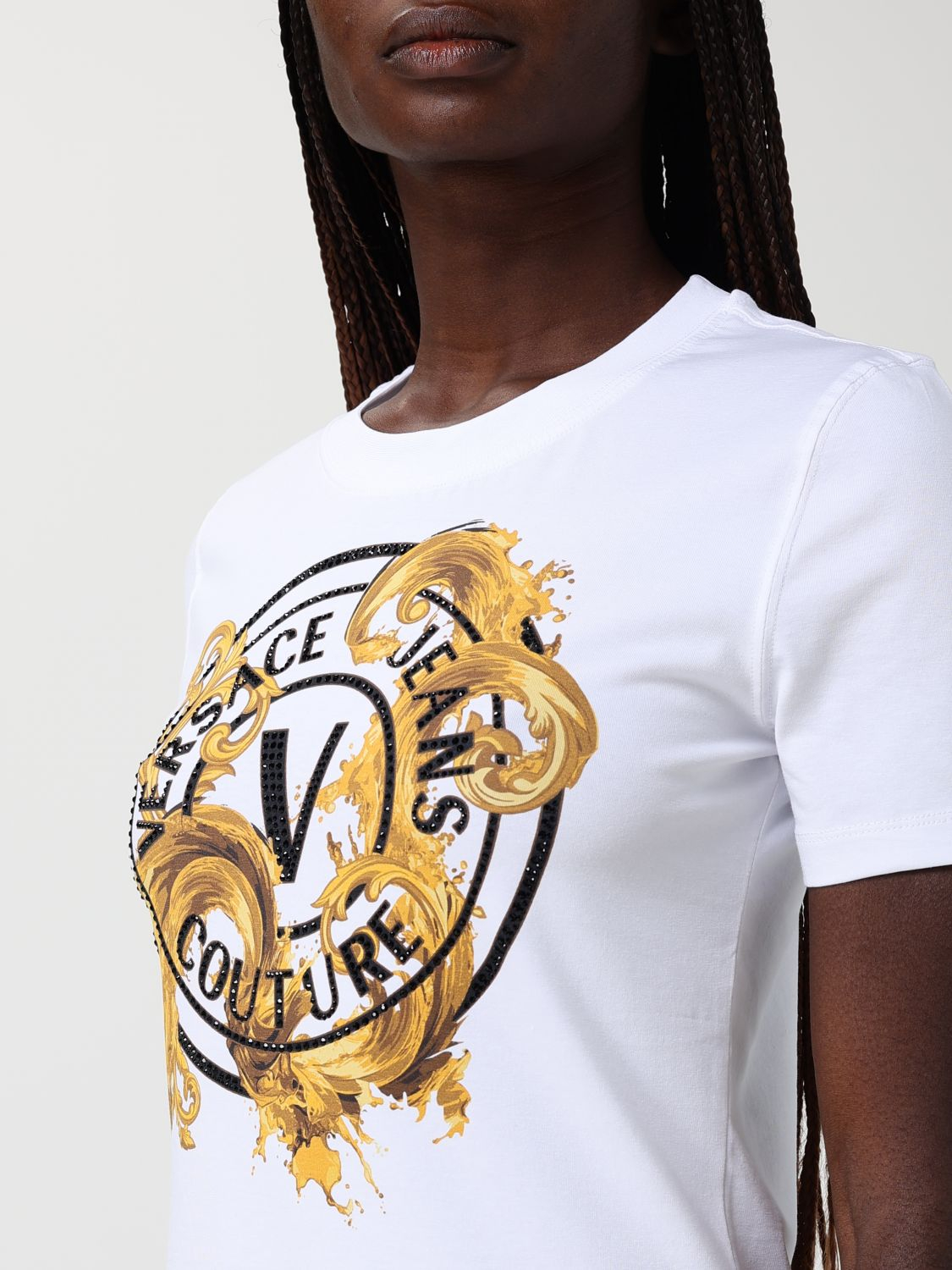[VERSACE JEANS COUTURE] T-shirts Short Sleeve SS26 80HAHE01CJ02E G03