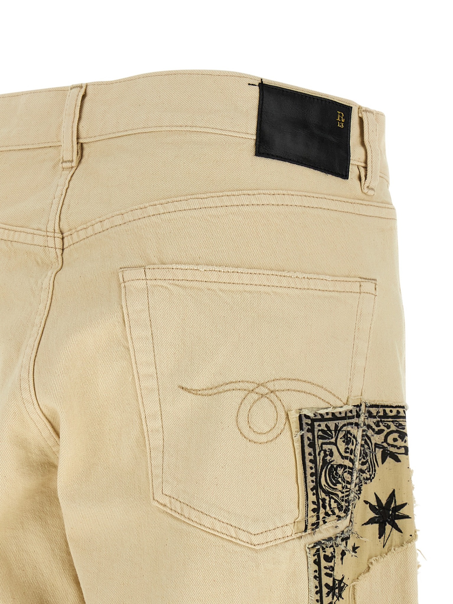 [R13] Jeans SS26 R13WD211D495BECRUBANDANAAPPLIQUE