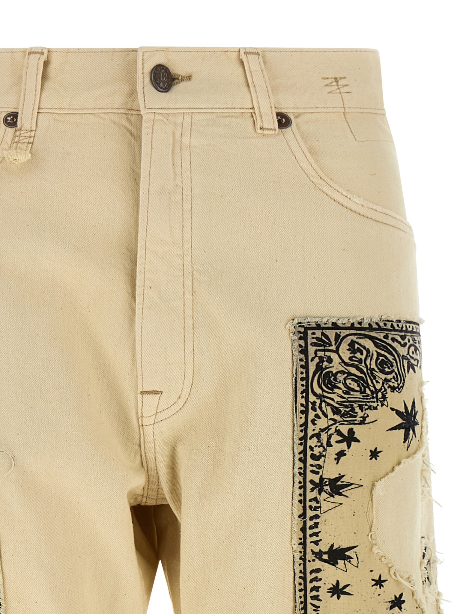 [R13] Jeans SS26 R13WD211D495BECRUBANDANAAPPLIQUE