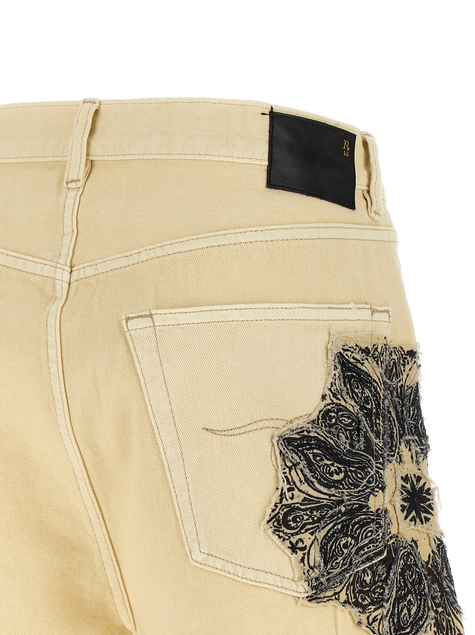 [R13] Shorts SS26 R13WD191D446BECRUBANDANAAPPLIQUE
