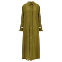 [MAISON JEJIA] Long sleeve dress SS26 MJD3044141BIKHAKISILK