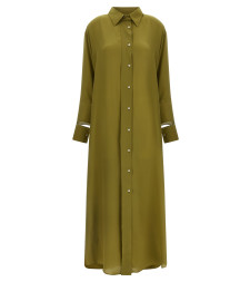 [MAISON JEJIA] Long sleeve dress SS26 MJD3044141BIKHAKISILK