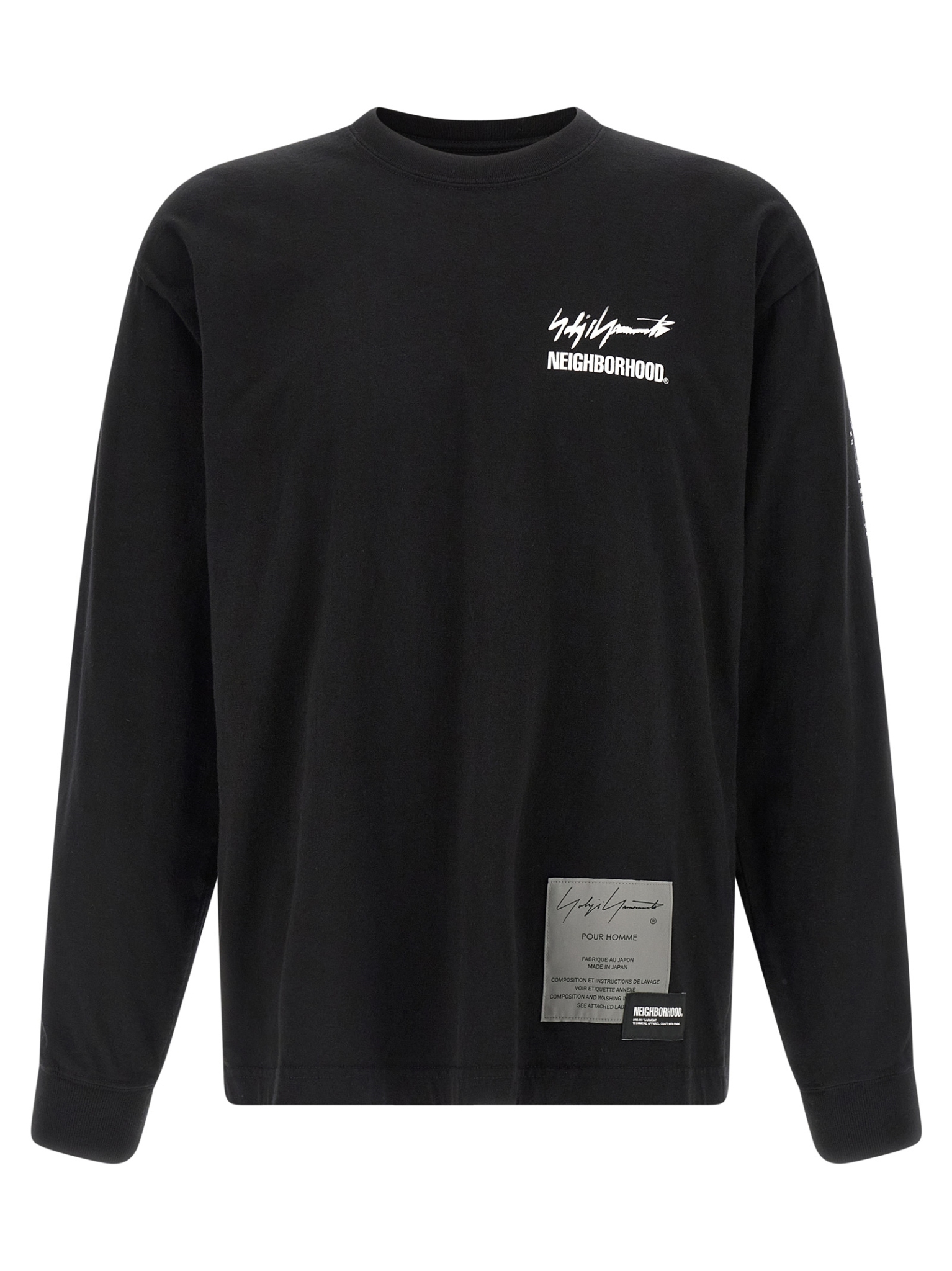 [YOHJI YAMAMOTO] T-shirts Long Sleeve SS26 HKT98998BLACK2