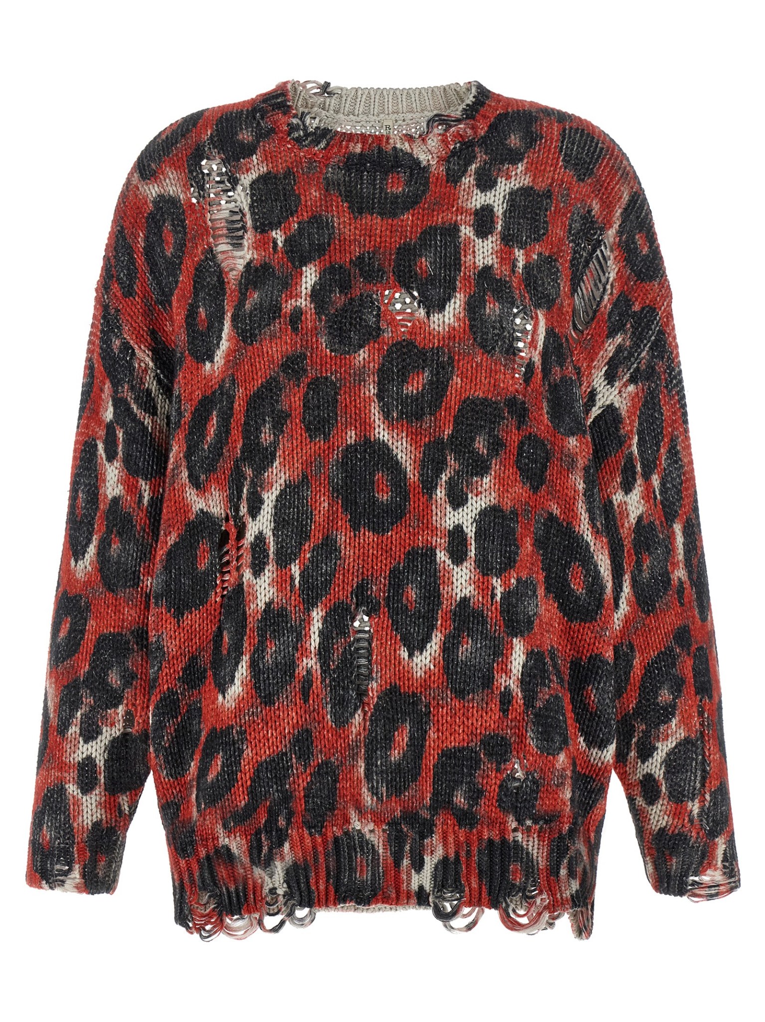 [R13] Knitwear SS26 R13WY197Y260AREDBLACKLEOPARD