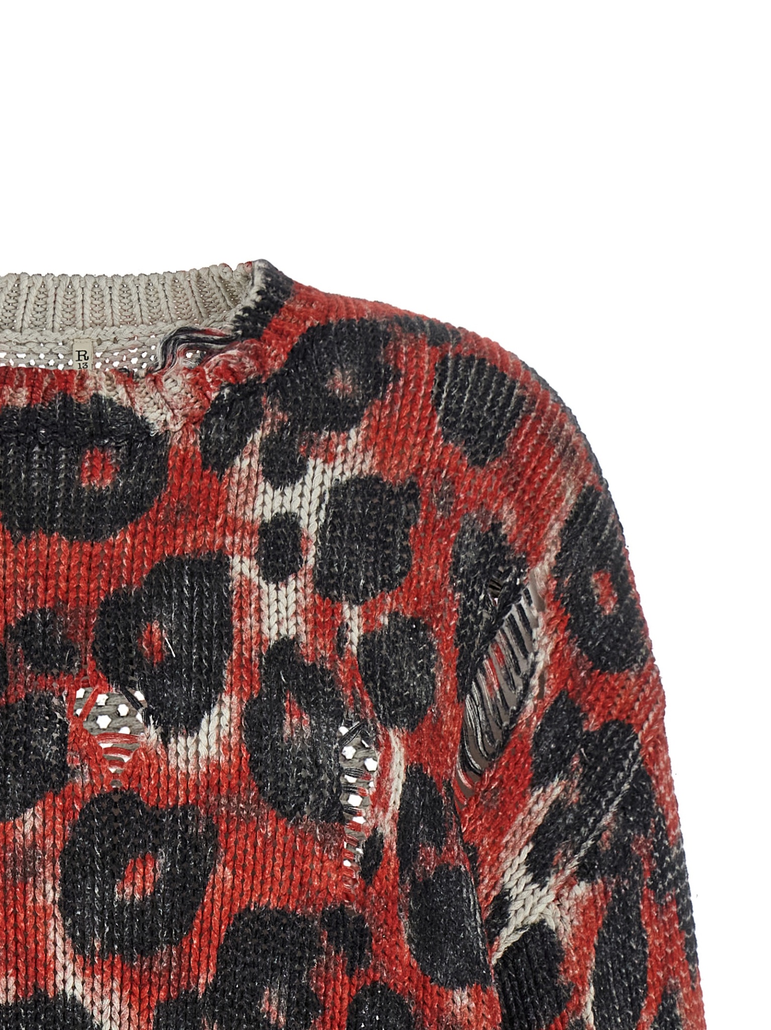 [R13] Knitwear SS26 R13WY197Y260AREDBLACKLEOPARD