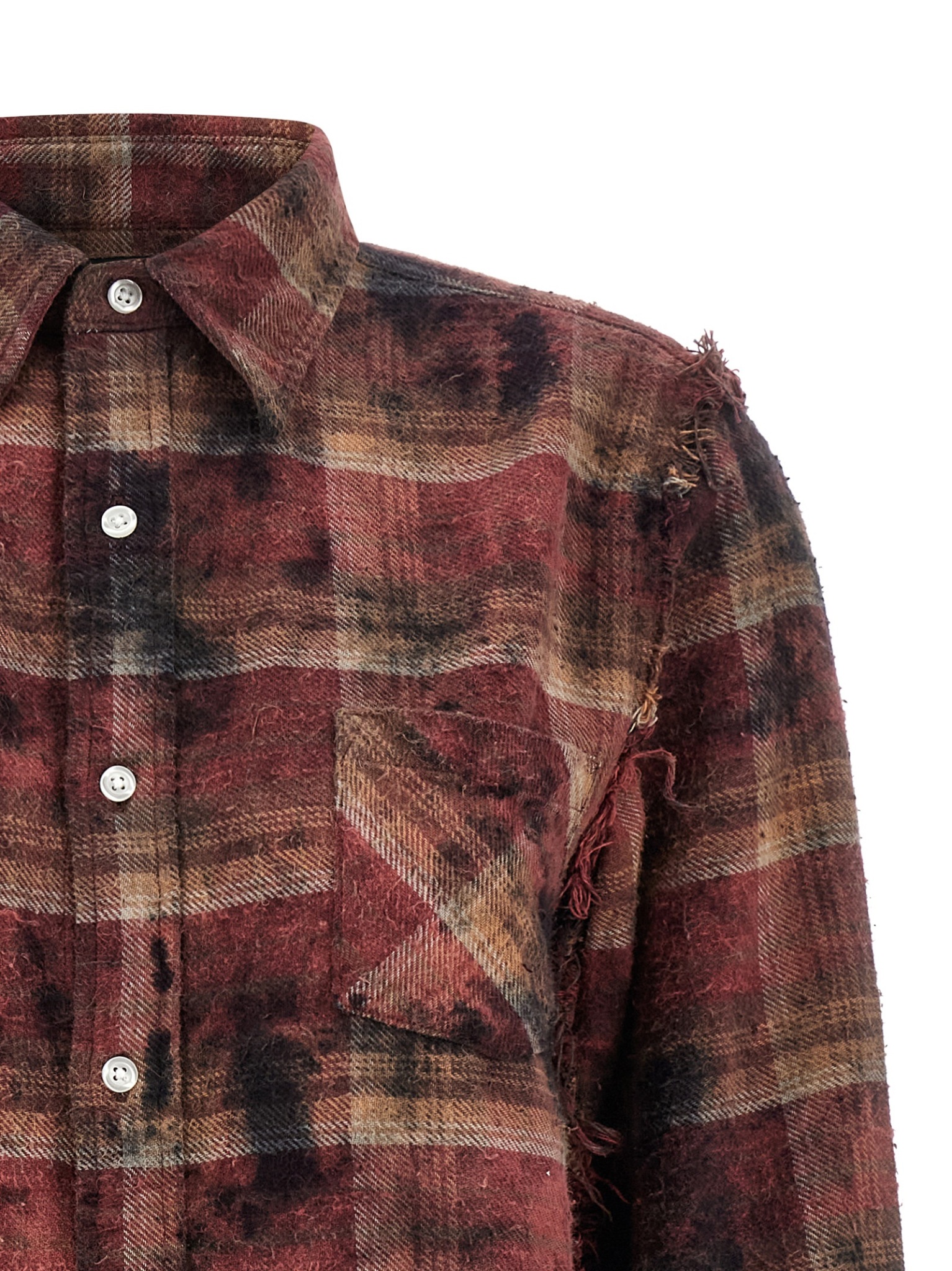 [R13] Shirts Long Sleeve SS26 R13WR008R655BOVERDYEDPURPLEPLAID