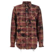 [R13] Shirts Long Sleeve SS26 R13WR008R655BOVERDYEDPURPLEPLAID