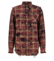 [R13] Shirts Long Sleeve SS26 R13WR008R655BOVERDYEDPURPLEPLAID