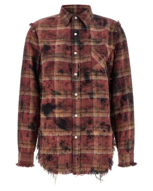 [R13] Shirts Long Sleeve SS26 R13WR008R655BOVERDYEDPURPLEPLAID