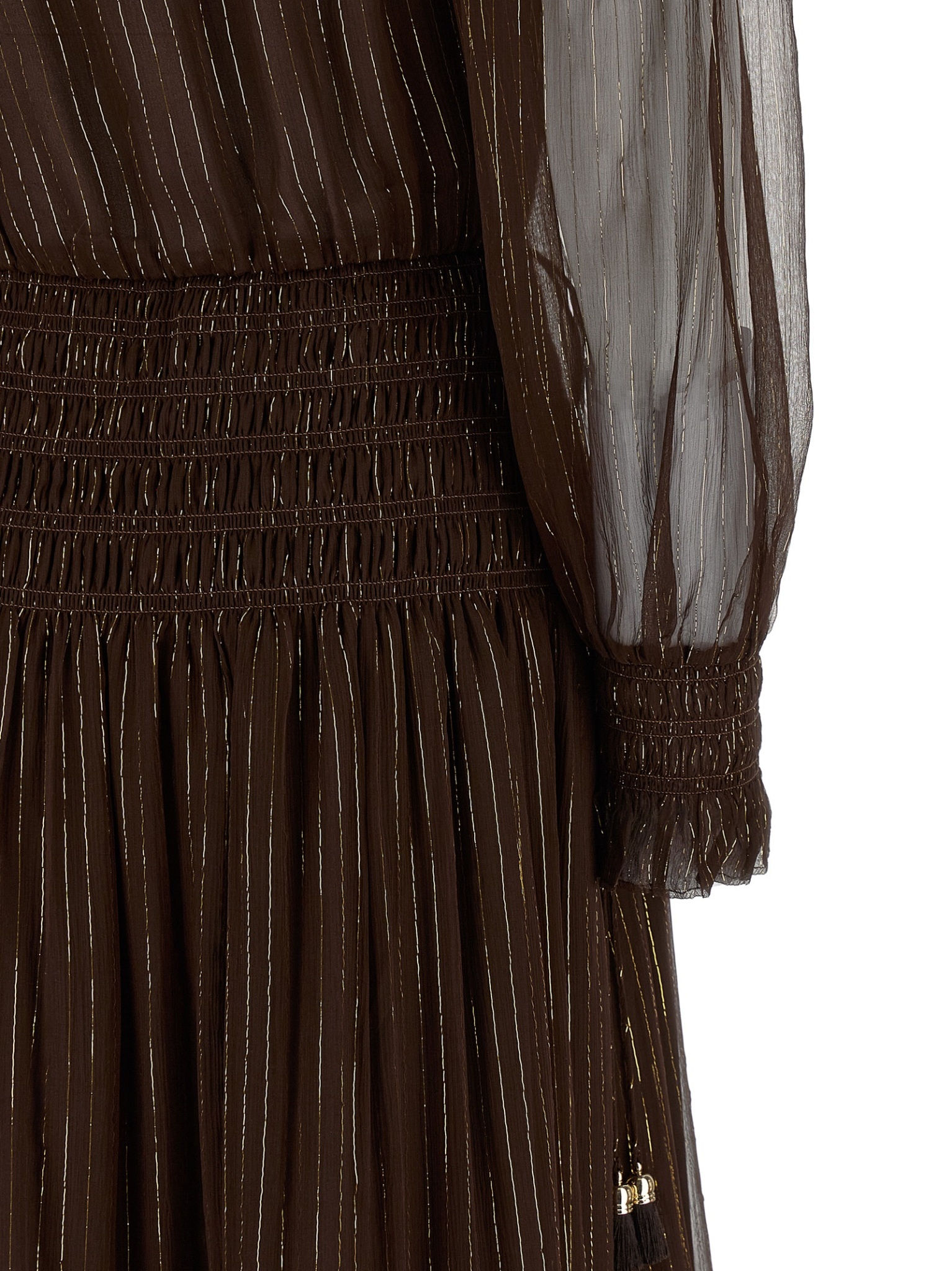 [SELF PORTRAIT] Long sleeve dress SS26 RS26156XABRBROWN