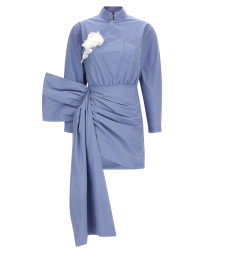 [SELF PORTRAIT] Long sleeve dress SS26 RS26552SBLBLUE
