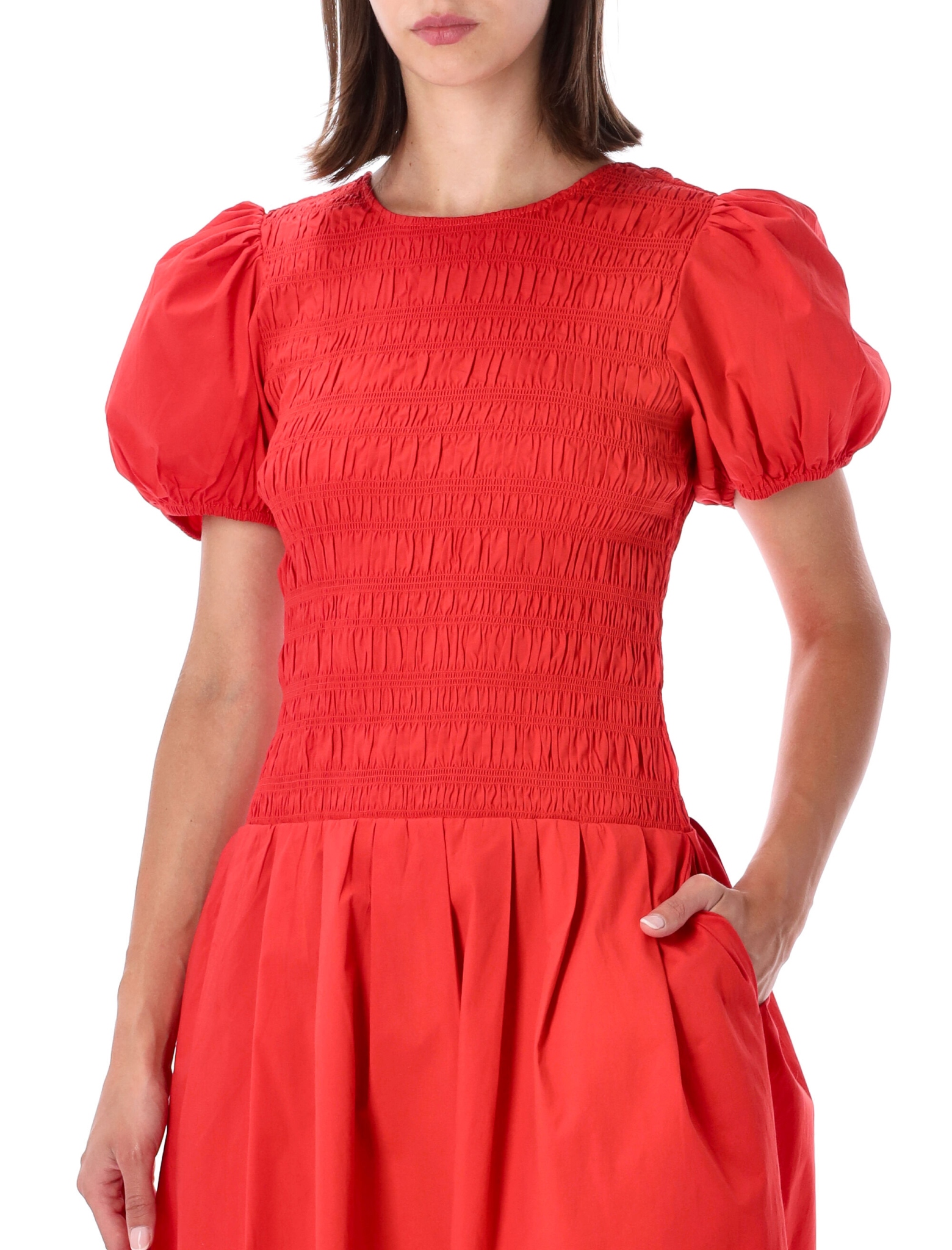 [GANNI] Short sleeve dress FW26 A10305461074206P