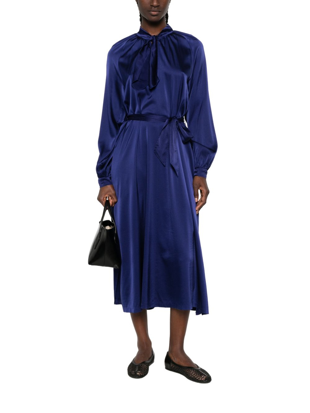 [Forte Forte] Long sleeve dress FW26 15075MYDRESSLAPISLAZZULI