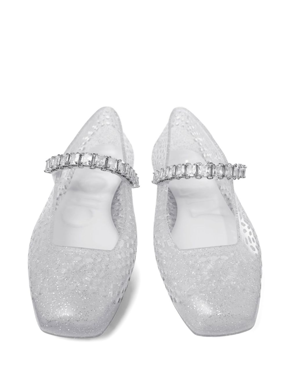 [Jimmy Choo] Flat shoes FW26 THEJELLYNTXCLEAR/SILVERMIX/CRYSTAL