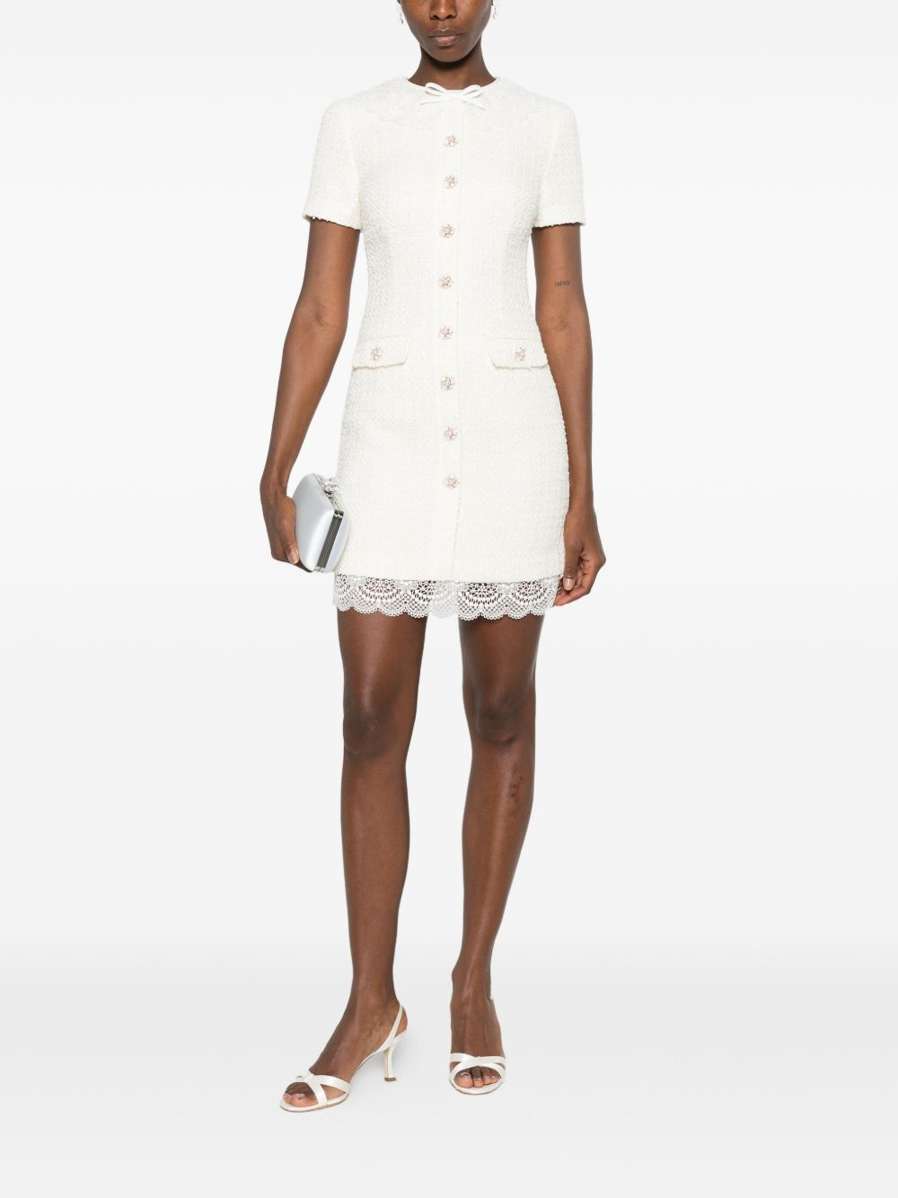 [Self - portrait] Short sleeve dress FW26 PF26-002SB-CCREAM