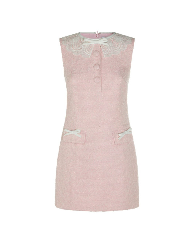 [Self - portrait] Sleeveless dress FW26 PF26-002SC-PPINK