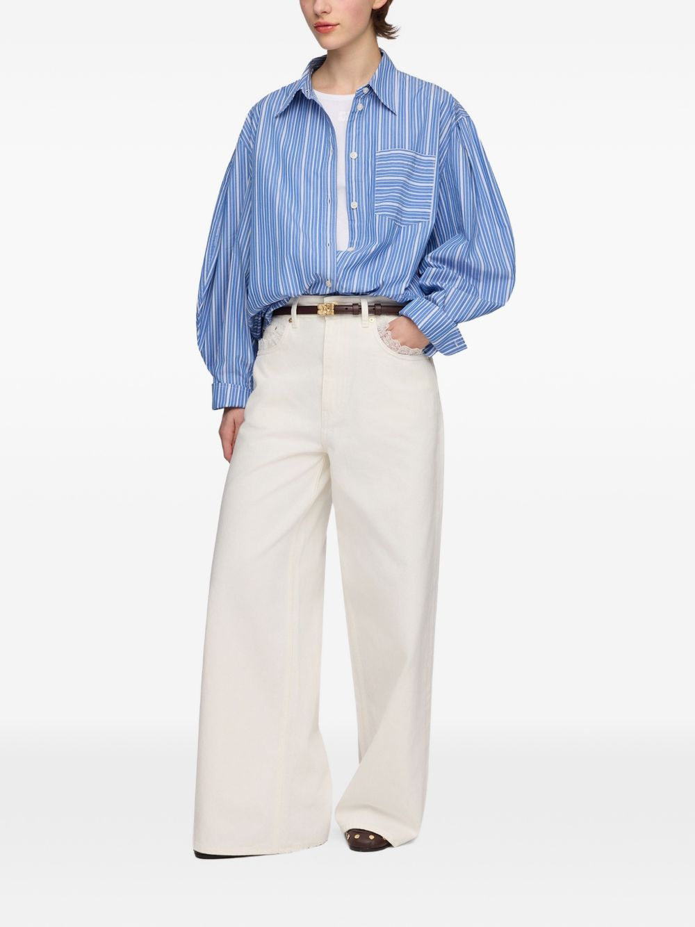 [GANNI] Shirts Long Sleeve FW26 A1140007ZWF
