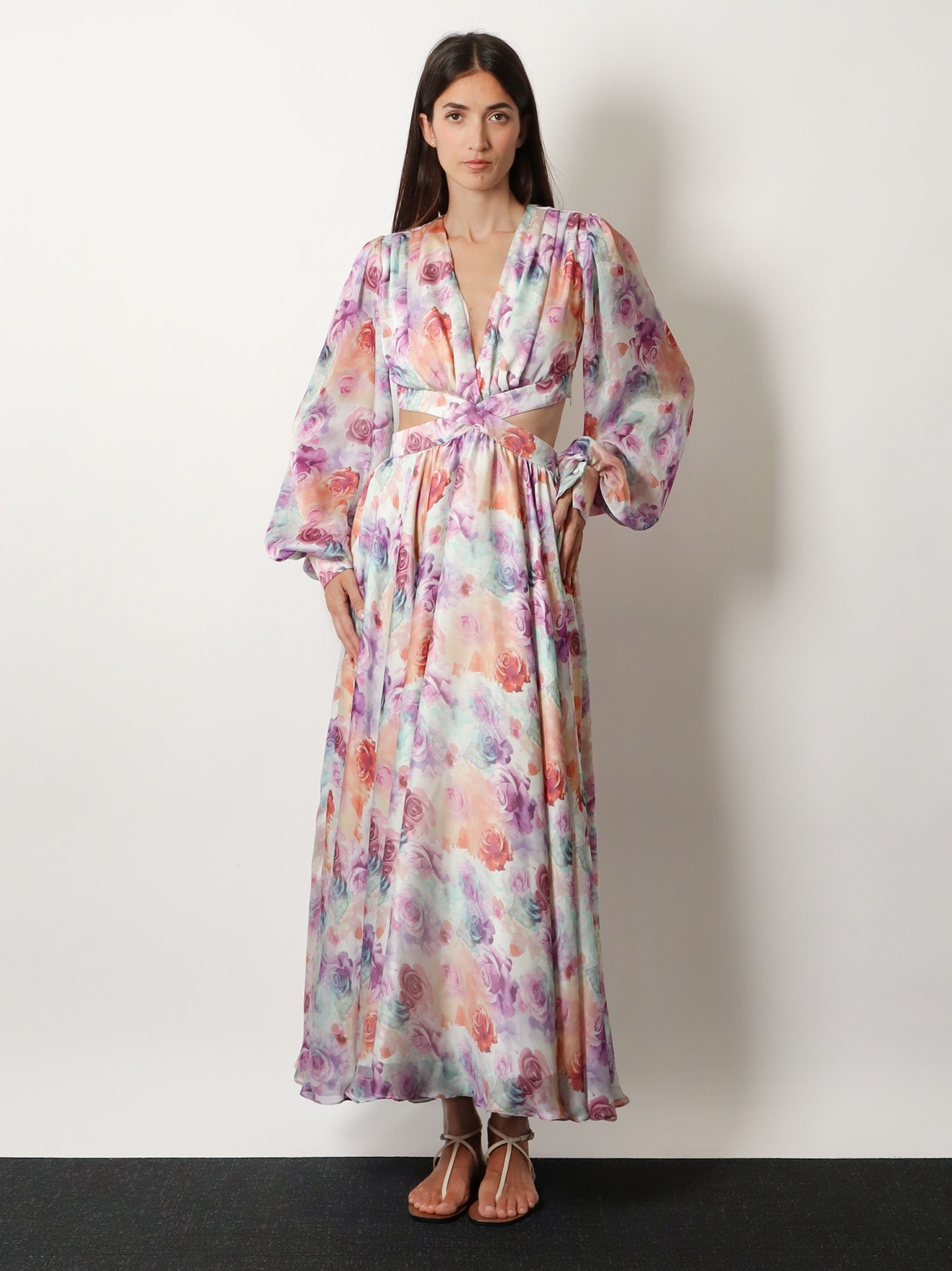 [ACTUALEE] Long sleeve dress SS26 16121AB0040PURPLE