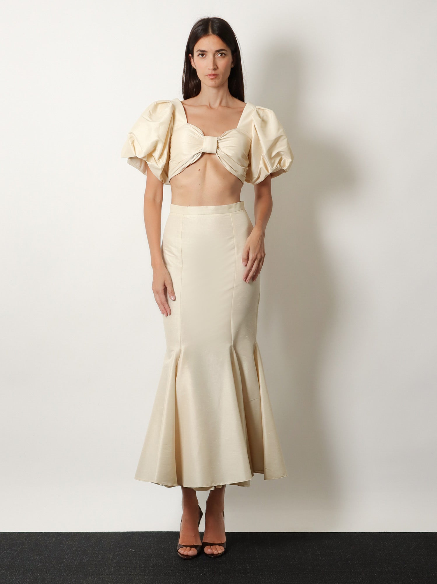 [ACTUALEE] Long skirt SS26 16152GO0035CHAMPAGNE