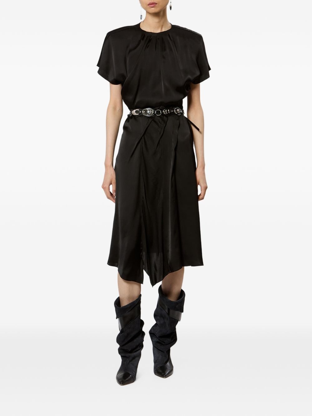 [Isabel Marant] Short sleeve dress FW26 RO1191FAD3J13I01BK