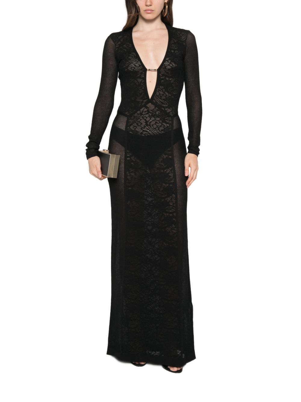 [ELISABETTA FRANCHI] Long sleeve dress FW26 AM29Q66E2110
