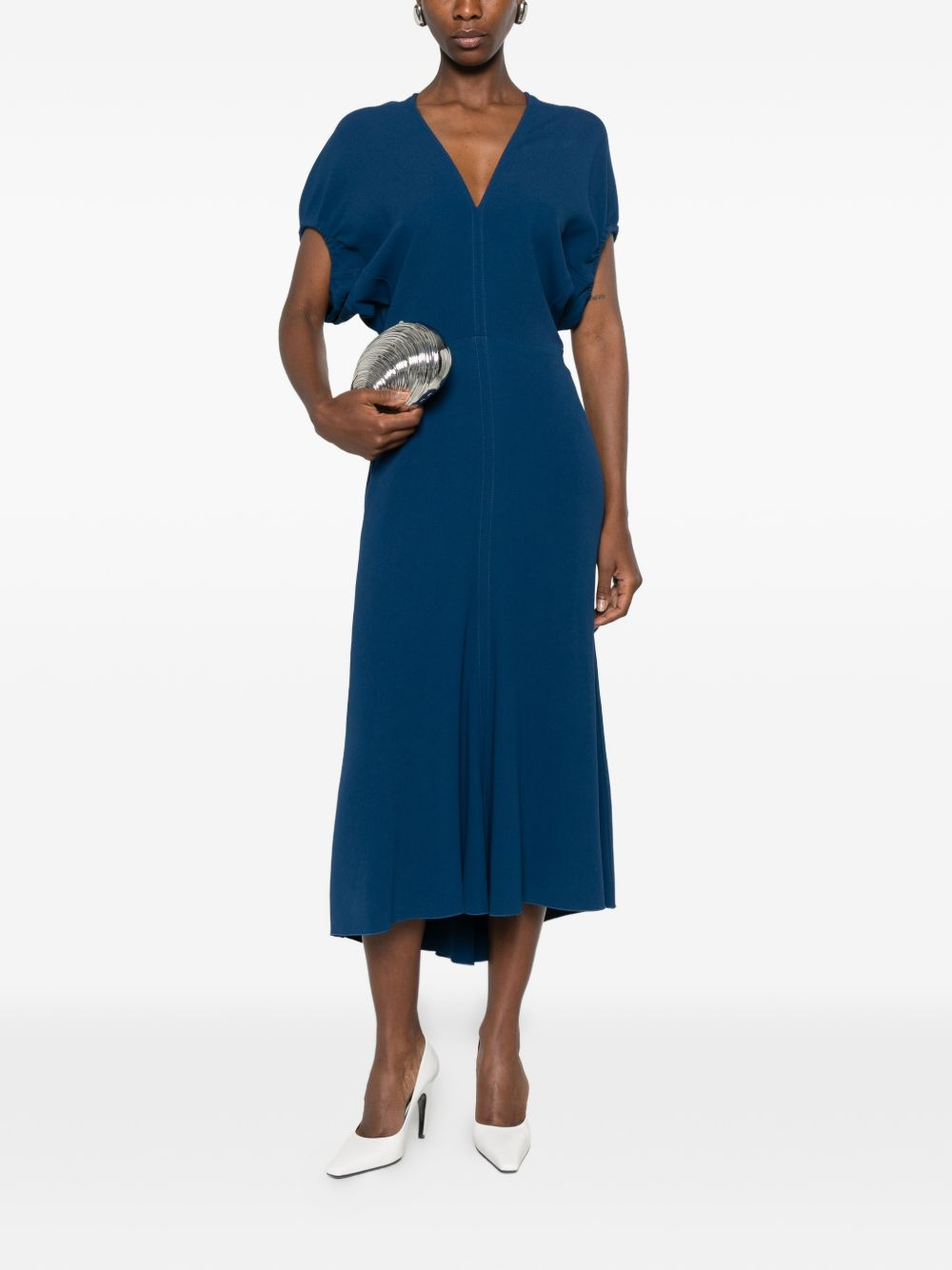 [VICTORIA BECKHAM] Short sleeve dress FW26 1126WDR006381AOCEAN