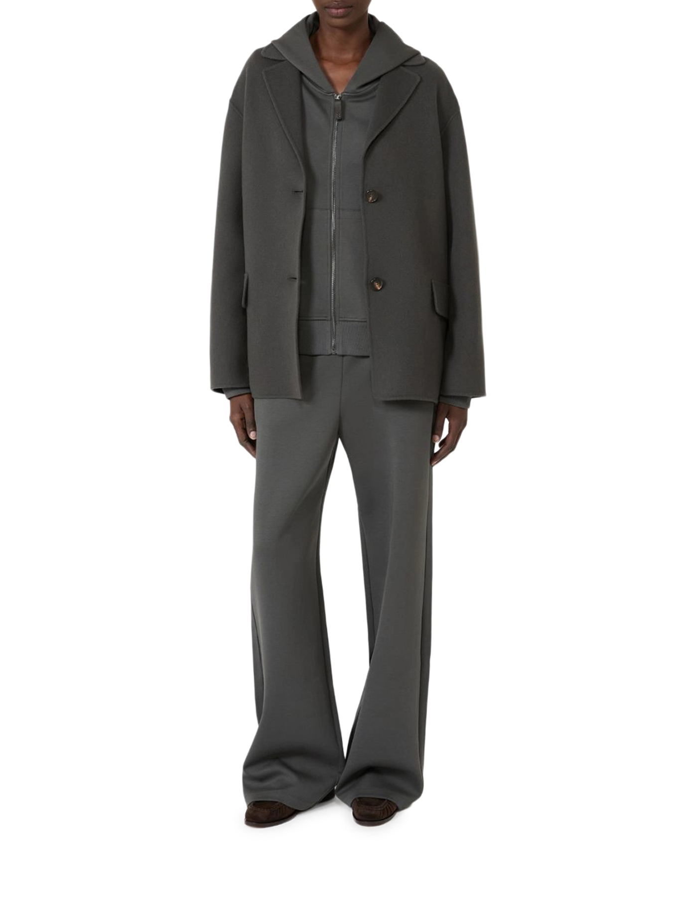 [S Max Mara] Cardigan FW26 2629926021600002 INDUSTRIAL GEY