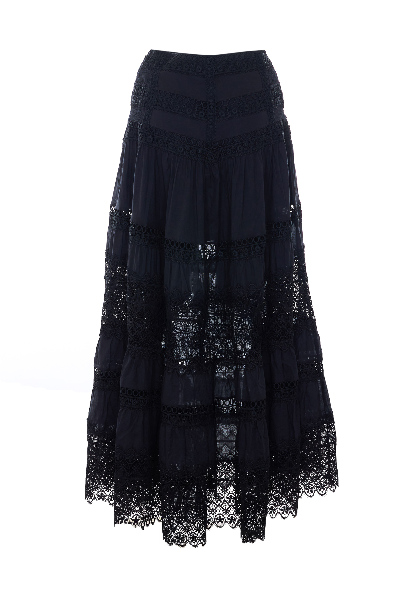 [CharoRuiz] Long skirt SS26 261402BLACK